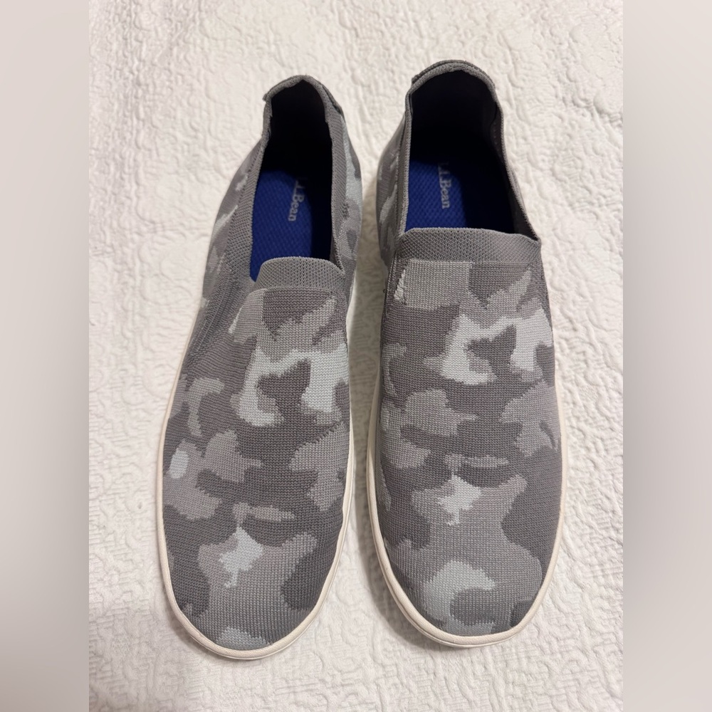 LLBEAN Gray Camouflage Slip-On Womens Shoes